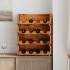 Botelleros para 16 botellas 4 piezas madera maciza de