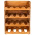 Botelleros para 16 botellas 4 piezas madera maciza de