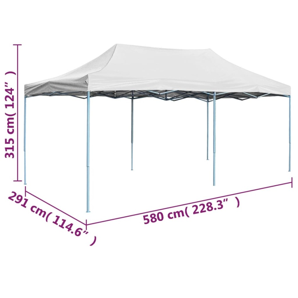 Carpa plegable profesional acero blanco 3x6