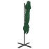 Sombrilla voladiza con cubierta doble verde 250x250