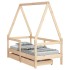 Estructura de cama para niños con cajones madera pino 70x140