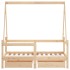 Estructura de cama para niños con cajones madera pino 70x140