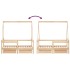 Estructura de cama para niños con cajones madera pino 70x140