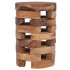Mesita de noche de madera maciza de teca 30x30x45