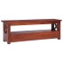 Mueble de TV madera maciza de caoba marrón 115x30x40