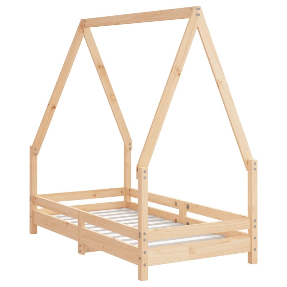 Estructura de cama para niños madera maciza de pino 70x140