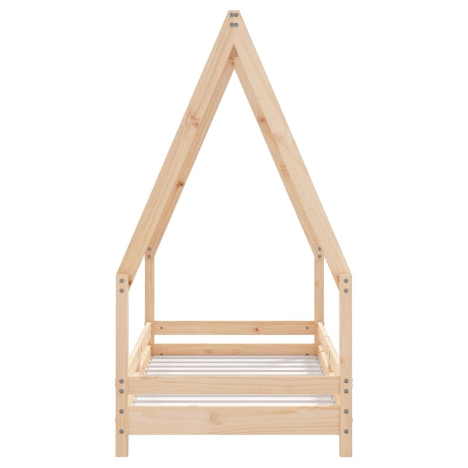 Estructura de cama para niños madera maciza de pino 70x140