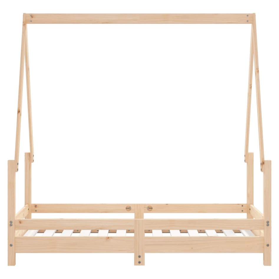 Estructura de cama para niños madera maciza de pino 70x140