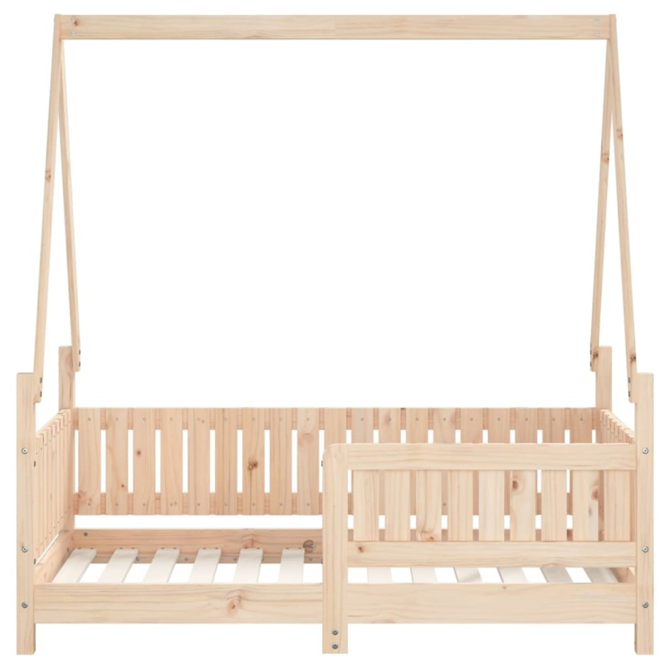 Estructura de cama para niños madera maciza de pino 70x140