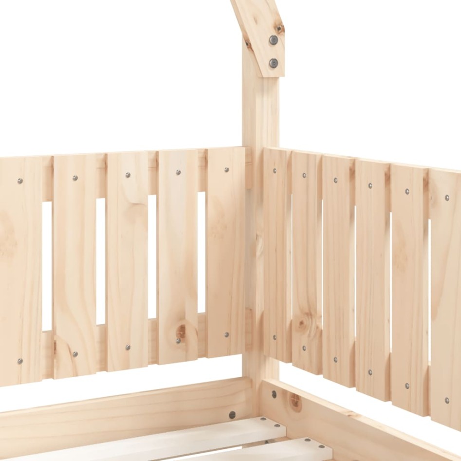 Estructura de cama para niños madera maciza de pino 70x140
