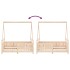 Estructura de cama para niños madera maciza de pino 70x140