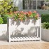 Jardinera con estante madera maciza pino blanca
