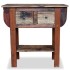 Mesa consola de madera reciclada mixta 80x35x80