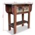 Mesa consola de madera reciclada mixta 80x35x80