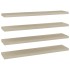 Estantes flotantes pared 4 uds MDF color roble 120x23,5x3,8