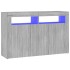 Aparador con luces LED gris Sonoma 115,5x30x75