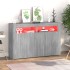 Aparador con luces LED gris Sonoma 115,5x30x75