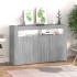 Aparador con luces LED gris Sonoma 115,5x30x75