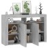 Aparador con luces LED gris Sonoma 115,5x30x75