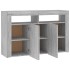Aparador con luces LED gris Sonoma 115,5x30x75