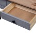 Mesa consola madera maciza pino estilo Panamá gris 110x40x72
