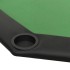 Mesa de póquer plegable para 8 jugadores verde 108x108x75