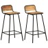 Taburetes de cocina 2 unidades madera maciza de