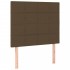 Cama box spring con colchón tela marrón oscuro 90x200