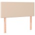 Cama box spring con colchón cuero sintético capuchino 90x190