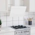 Campana extractora pared acero y vidrio templado blanco 60