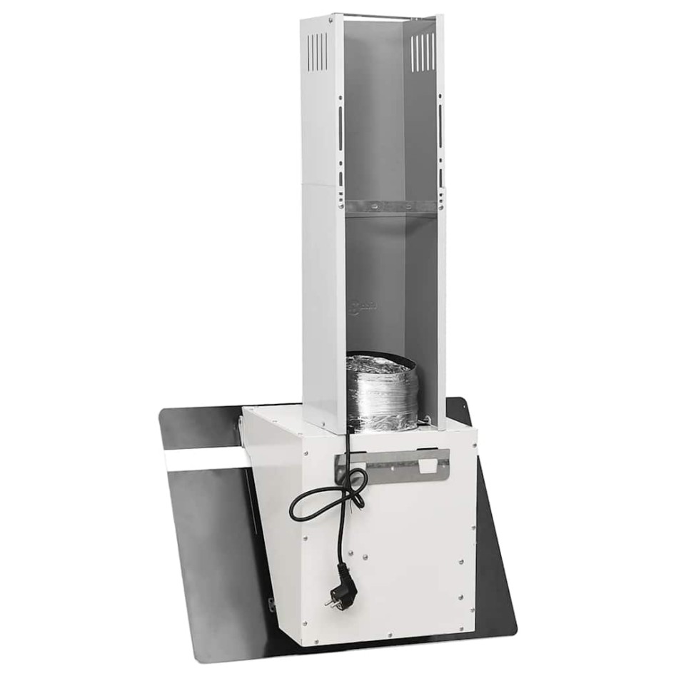 Campana extractora pared acero y vidrio templado blanco 60