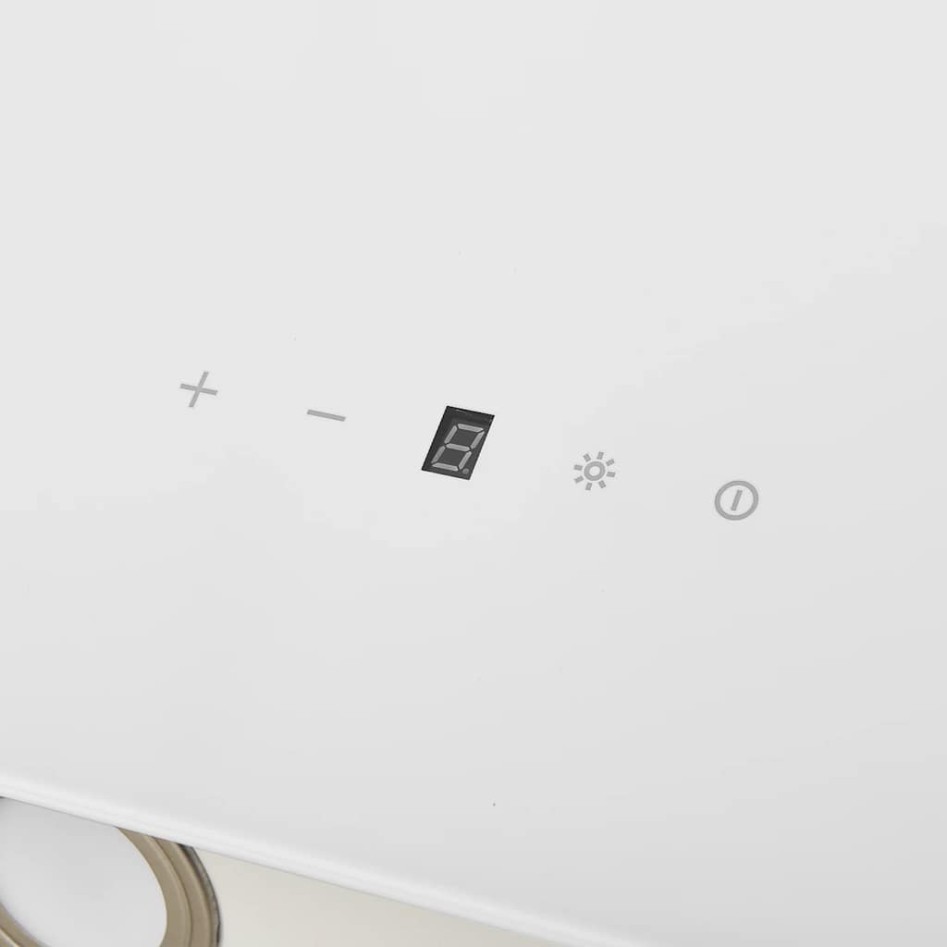 Campana extractora pared acero y vidrio templado blanco 60