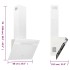 Campana extractora pared acero y vidrio templado blanco 60