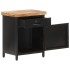Mesita de noche de madera maciza de mango rugosa 40x30x52