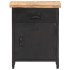 Mesita de noche de madera maciza de mango rugosa 40x30x52