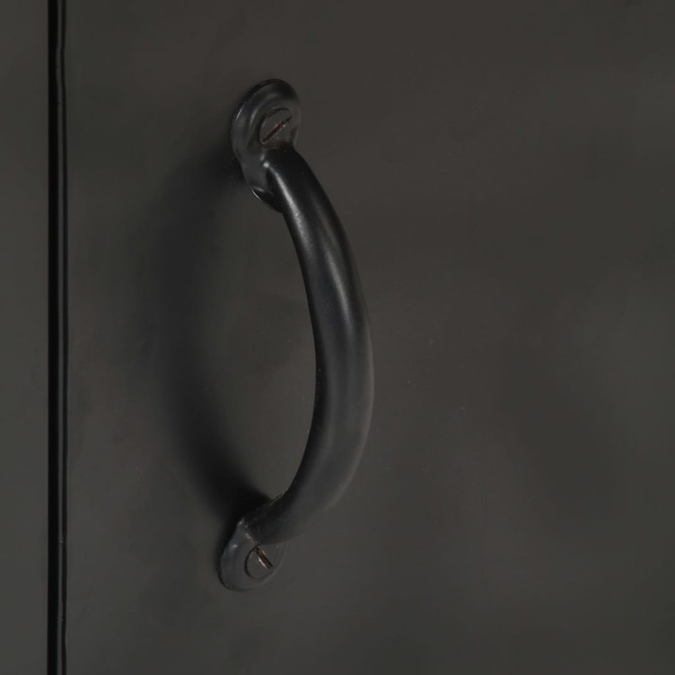 Mesita de noche de madera maciza de mango rugosa 40x30x52