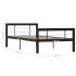 Estructura de cama sin colchón metal blanco y negro 90x200