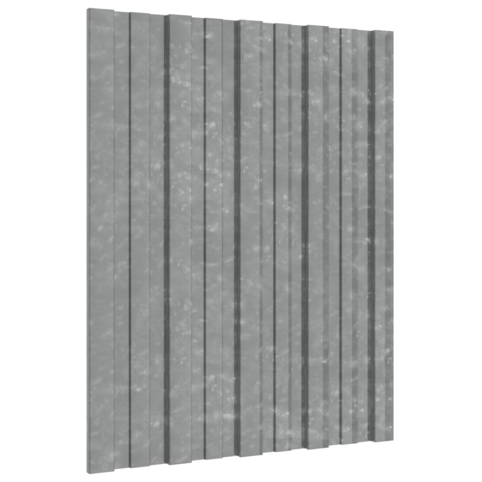 Panel para tejado acero galvanizado plata 36 unidades 60x45