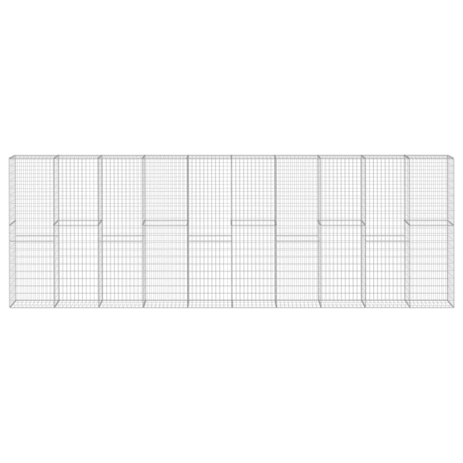 Muro de gaviones con cubiertas acero galvanizado 600x30x200