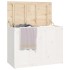 Baúl para la colada madera maciza de pino blanco 88,5x44x66