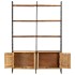 Estantería de 4 niveles madera maciza reciclada 124x30x180