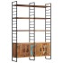 Estantería de 4 niveles madera maciza reciclada 124x30x180