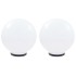 Juego de lámparas de bola LED 2 piezas esféricas 40 cm