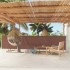 Toldo lateral retráctil de jardín marrón 117x600
