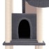 Rascador para gatos con postes de sisal gris oscuro 201