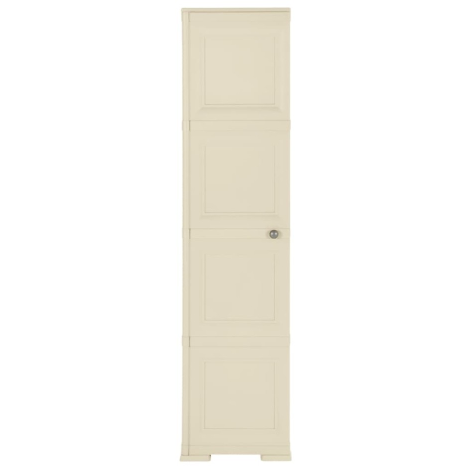 Armario de plástico diseño madera blanco angora 40x43x164