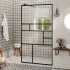 Mampara ducha accesible vidrio ESG transparente negro 90x195