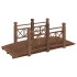 Puente de jardín con barandillas madera de abeto