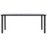 Mesa de comedor de MDF negro y gris hormigón 200x100x75