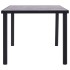 Mesa de comedor de MDF negro y gris hormigón 200x100x75